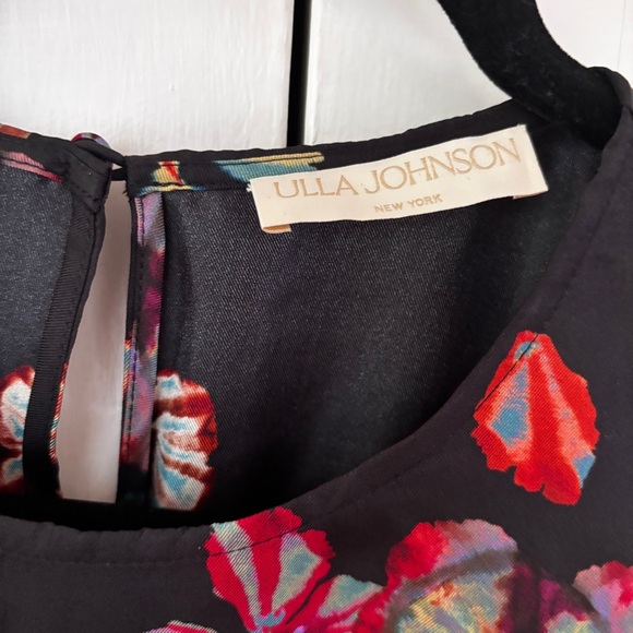 Ulla Johnson Candace Asymmetrical Ruffled Cocktail Dress Floral Lune Size 12 - Picture 7 of 16